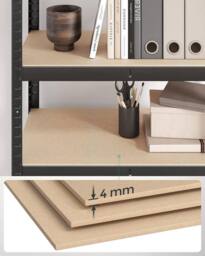 SONGMICS Set of 2 Boltless Garage Shelving Units with 4 Tiers in Black - thumbnail 8