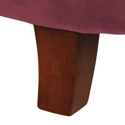 Luxury Living Cambridge Tufted Round Storage Ottoman Footstool in Wine - thumbnail 4