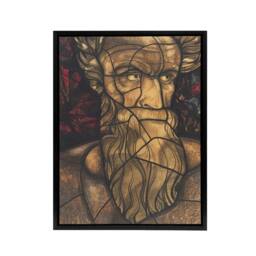 "Artery8 St Matthew Stained Glass Design Holst Framed Canvas Wall Art Print - Size: W24"" x H32""" - thumbnail 1