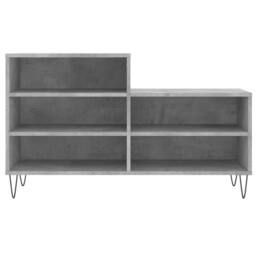 Berkfield Home Shoe Cabinet Concrete Grey 102x36x60 cm Engineered Wood - Size: 102 x 36 x 60 cm - thumbnail 4