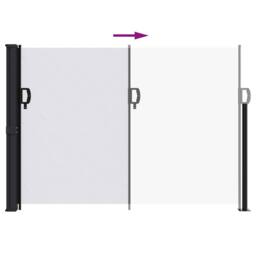 Berkfield Home Retractable Side Awning White 140x600 cm - thumbnail 5