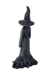 Living and Home Halloween Resin Witch Figurine Tabletop Ornament for Home Decor in Black - thumbnail 4