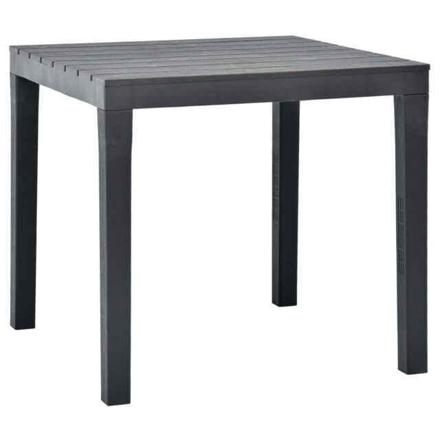 Berkfield Home Garden Table Anthracite 78x78x72 cm Plastic in Black - Size: 78 x 78 x 72 cm - image 1