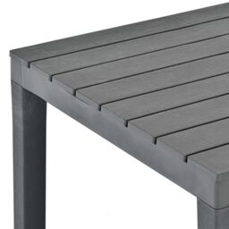 Berkfield Home Garden Table Anthracite 78x78x72 cm Plastic in Black - Size: 78 x 78 x 72 cm - thumbnail 4