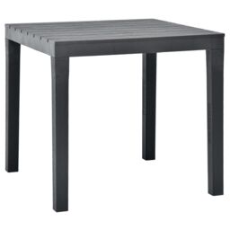Berkfield Home Garden Table Anthracite 78x78x72 cm Plastic in Black - Size: 78 x 78 x 72 cm