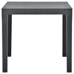 Berkfield Home Garden Table Anthracite 78x78x72 cm Plastic in Black - Size: 78 x 78 x 72 cm - thumbnail 2