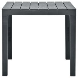 Berkfield Home Garden Table Anthracite 78x78x72 cm Plastic in Black - Size: 78 x 78 x 72 cm - thumbnail 3