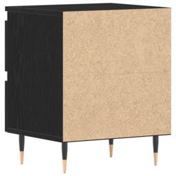 Berkfield Home Bedside Cabinets 2 pcs Black Oak 40x35x50 cm Engineered Wood - Size: 40 x 35 x 50 cm - thumbnail 8