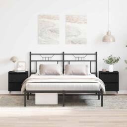 Berkfield Home Bedside Cabinets 2 pcs Black Oak 40x35x50 cm Engineered Wood - Size: 40 x 35 x 50 cm - thumbnail 1
