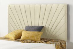 Somnior Platinum Ortho Sprung Memory Foam Mattress with Divan Bed with Headboard Linen Fabric in Cream - Size: Small Single - thumbnail 5