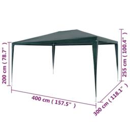Berkfield Home Party Tent 3x4 m PE Green - thumbnail 6