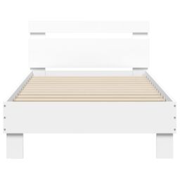 Berkfield Home Bed Frame without Mattress with Headboard White 90x200 cm - thumbnail 5