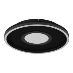 Netlighting Emory Integrated LED Semi Flush Ceiling Light Matt Black LED 3000K - thumbnail 2