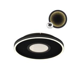 Netlighting Emory Integrated LED Semi Flush Ceiling Light Matt Black LED 3000K - thumbnail 6