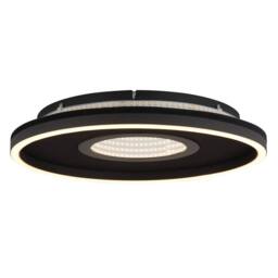 Netlighting Emory Integrated LED Semi Flush Ceiling Light Matt Black LED 3000K - thumbnail 3