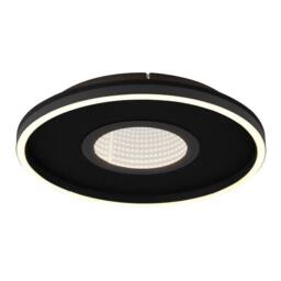 Netlighting Emory Integrated LED Semi Flush Ceiling Light Matt Black LED 3000K