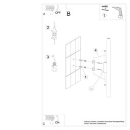 Sollux Lighting Modern Wall Lamp 50x2.5x5cm 2xLight in White - Size: 50x2.5x5 cm - thumbnail 6