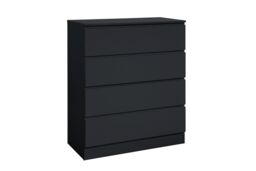 Birlea 3 Piece Furniture Set Chest of Drawers Bedside Tables Oslo in Black - thumbnail 7