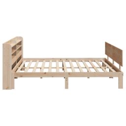Berkfield Home Bed Frame with Headboard without Mattress 180x200 cm Super King in Brown - thumbnail 5