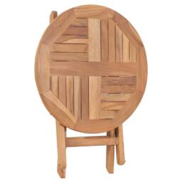 Berkfield Home Durable Folding Garden Table 45 cm Solid Teak Wood in Brown - thumbnail 4