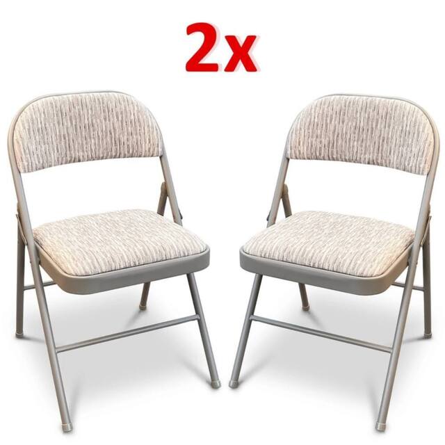 Kelvenix Metal Frame Folding Back Rest Chair in Grey - Size: 0.6m2 - image 1