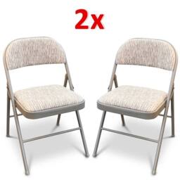 Kelvenix Metal Frame Folding Back Rest Chair in Grey - Size: 0.6m2