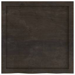 Berkfield Home Wall Shelf Dark Grey 60x60x(2-6) cm Treated Solid Wood Oak - thumbnail 4