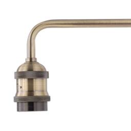 First Choice Lighting Isaac - Antique Brass Wall Lamp in Gold - thumbnail 2
