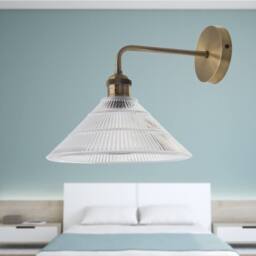 First Choice Lighting Isaac - Antique Brass Wall Lamp in Gold - thumbnail 7