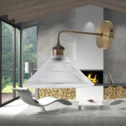 First Choice Lighting Isaac - Antique Brass Wall Lamp in Gold - thumbnail 8