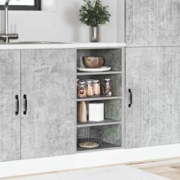 Berkfield Home Bottom Cabinet Concrete Grey 40x44.5x81.5 cm Engineered Wood - thumbnail 3