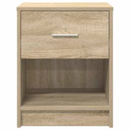 Berkfield Home Bedside Cabinets 2 pcs with Drawer Sonoma Oak 40x34x50 cm in Beige - Size: 40 x 34 x 50 cm - thumbnail 4