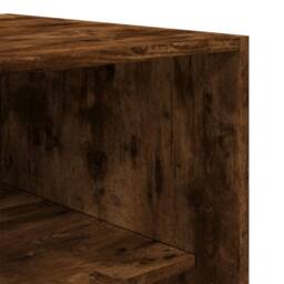 Berkfield Home Wardrobe Smoked Oak 80x50x200 cm Engineered Wood in Brown - Size: 80 x 50 x 200 cm - thumbnail 7