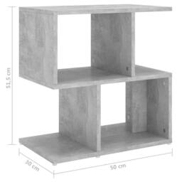 Berkfield Home Bedside Cabinets 2 pcs Concrete Grey 50x30x51.5 cm Engineered Wood - thumbnail 7