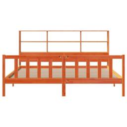 Berkfield Home Decorative Bookcase Bed without Mattress Wax Brown 200x200 cm Sol - thumbnail 4
