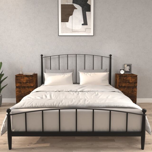 Berkfield Home Bedside Cabinets 2 pcs Smoked Oak 40x35x70 cm in Brown - Size: 40 x 35 x 70 cm - image 1