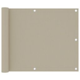 Berkfield Home Balcony Screen Beige 75x500 cm Oxford Fabric - thumbnail 1