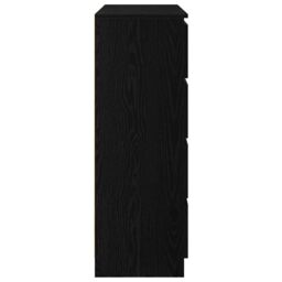 Berkfield Home Sideboard Black Oak 100x35x99 cm Engineered Wood - Size: 100 x 35 x 99 cm - thumbnail 7