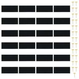 Berkfield Home Insect Door Curtains 2 pcs with Magnet Blocks Black 220x110 cm - thumbnail 4