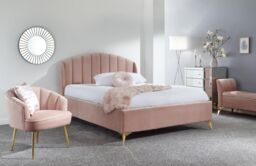 GFW Pettine End Lift Ottoman Storage Bed in Pink - Size: King - thumbnail 1