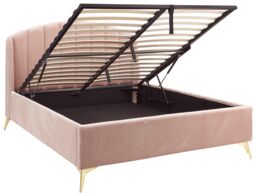 GFW Pettine End Lift Ottoman Storage Bed in Pink - Size: King - thumbnail 3