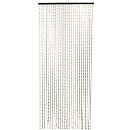 Novecrafto Wooden Beaded Door Curtain with Hooks - Handmade Hanging Curtain Beads for Doorways, Room Partition in Black - thumbnail 1