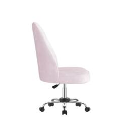 FLAVORA Pink-Makeup Vanity Chair Adjustable Desk Chair For Bedroom in Pink - Size: 0.6m2 - thumbnail 4