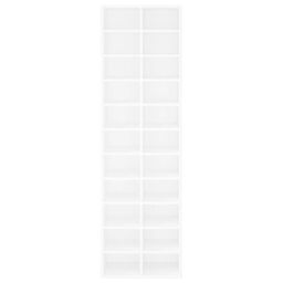 Berkfield Home Shoe Cabinet White 54x34x183 cm Engineered Wood - Size: 54 x 34 x 183 cm - thumbnail 4