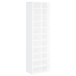 Berkfield Home Shoe Cabinet White 54x34x183 cm Engineered Wood - Size: 54 x 34 x 183 cm - thumbnail 2