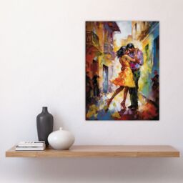 "Artery8 Wall Art Print Salsa Latin Street Dance Colourful Dancing Painting Rhythm Body Energy Theatre Arts Artwork Poster - Size: W18"" x H24""" - thumbnail 4