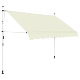 Berkfield Home Manual Retractable Awning 300 cm Cream in Beige - thumbnail 1