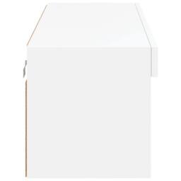 Berkfield Home TV Cabinet with LED Lights White 100x30x30 cm - Size: 100 x 30 x 30 cm - thumbnail 9