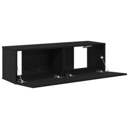 Berkfield Home TV Cabinets 2 pcs Black Oak 100x30x30 cm Engineered Wood - Size: 100 x 30 x 30 cm - thumbnail 5