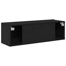 Berkfield Home TV Cabinets 2 pcs Black Oak 100x30x30 cm Engineered Wood - Size: 100 x 30 x 30 cm - thumbnail 6